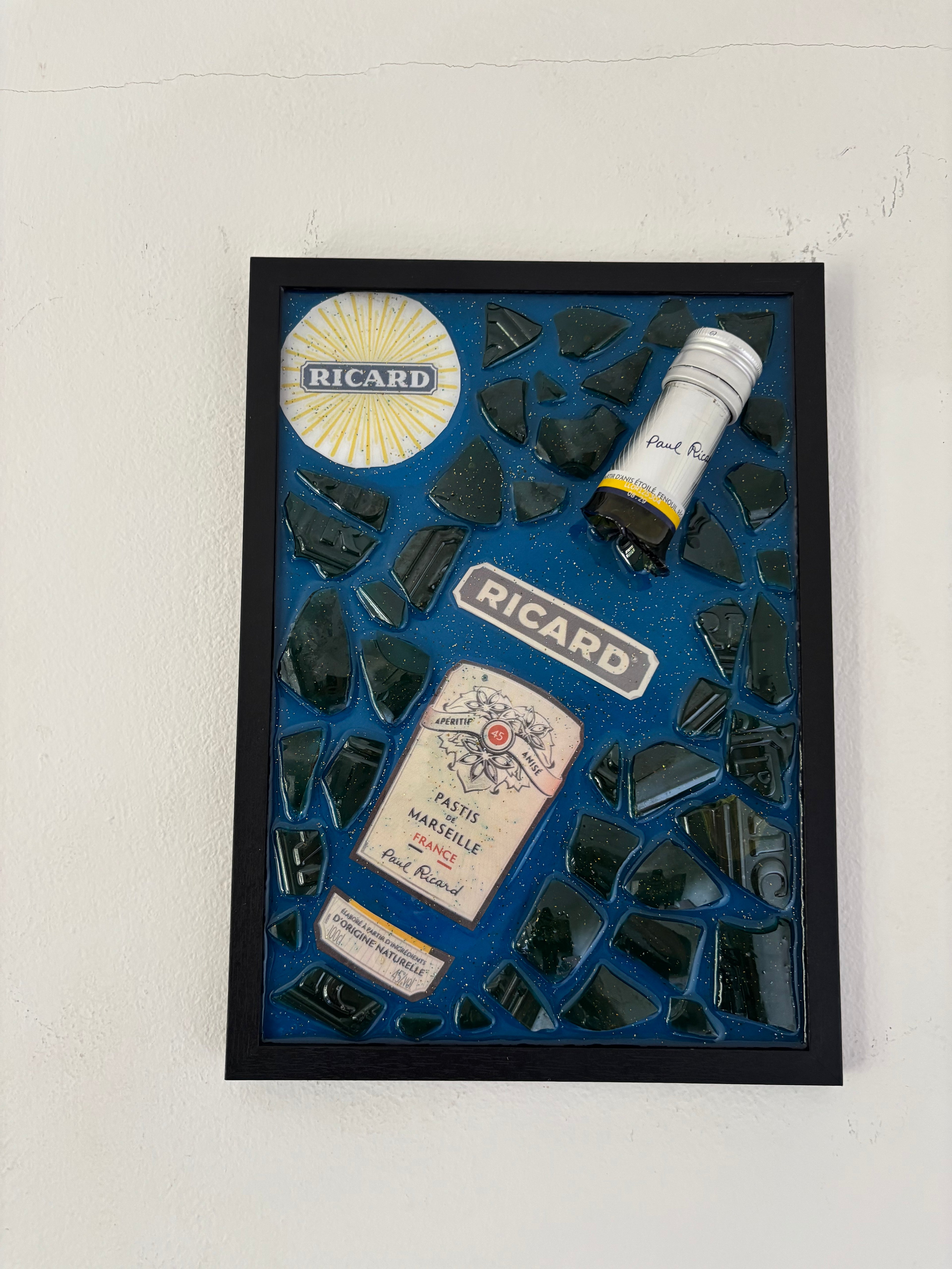 Cadre Ricard bleu claire - pièce unique