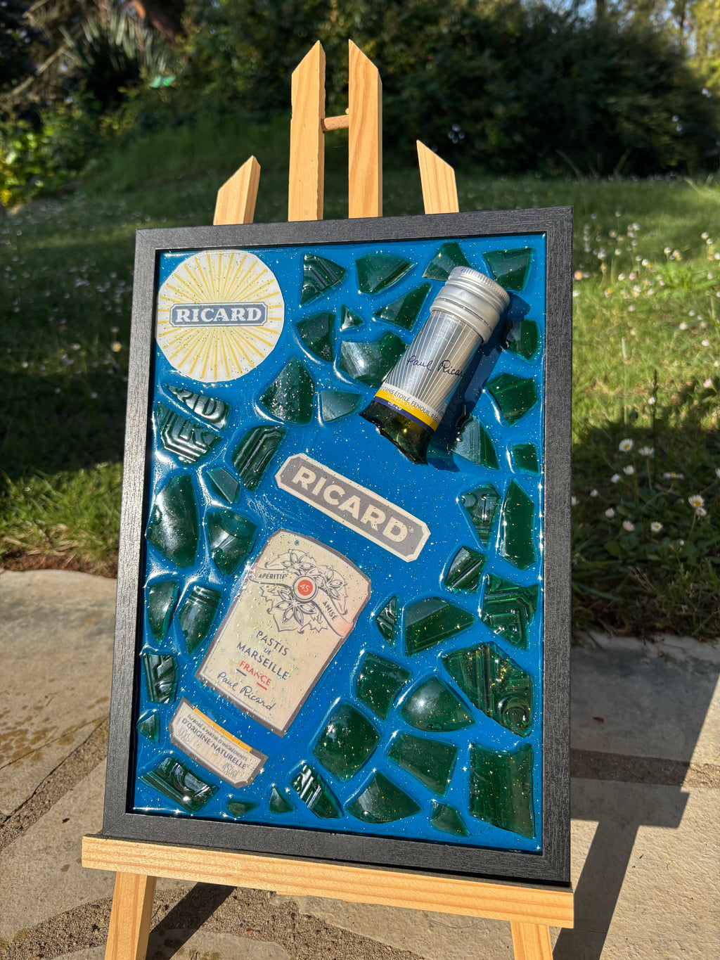 Cadre Ricard bleu claire - pièce unique
