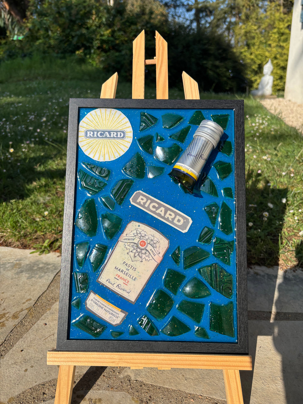 Cadre Ricard bleu claire - pièce unique
